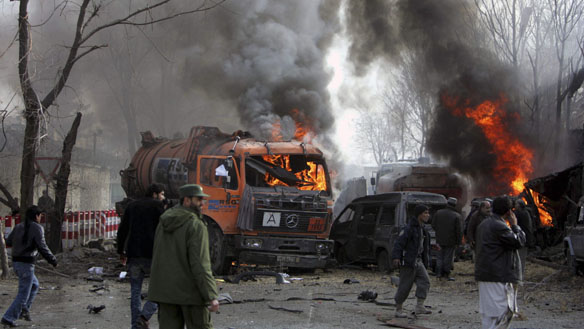 Мощный взрыв прогремел в Кабуле вскоре после визита президента США